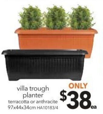Cheap as Chips Villa Trough Planter - Terracotta Or Anthracite offer