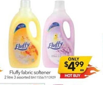 Cheap as Chips Fluffy Fabric Softener 2 Litre 3 Assorted offer