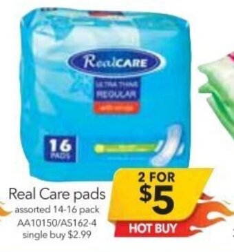 Cheap as Chips Real Care Pads offer