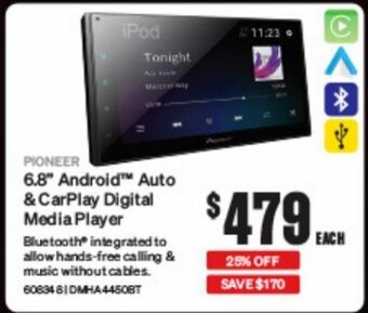 SuperCheap Auto Pioneer 6.8' Android Auto & Carplay Digital Media Player offer
