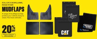SuperCheap Auto SCA, CAT, R.M Williams, Ridge Ryder - Mudflaps offer