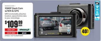 SuperCheap Auto Nanocam+ 1080p Dash Cam With Wifi & GPS offer
