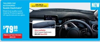 Tailored Car Accessories Suede Dashmats