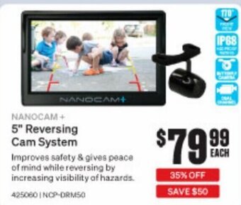 SuperCheap Auto Nanocam+ 5' Reversing Cam System offer