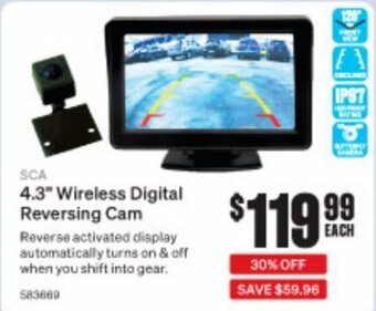 SuperCheap Auto SCA 4.3 Wireless Digital Reversing Cam offer