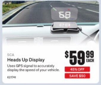 SCA Heads Up Display