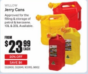 SuperCheap Auto Willow Jerry Cans offer