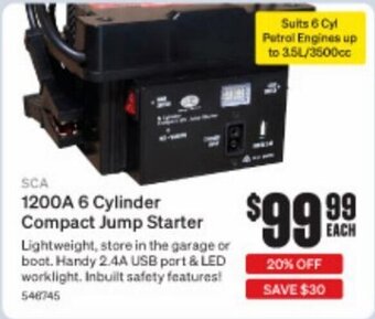 SuperCheap Auto SCA 1200A 6 Cylinder Compact Jump Starter offer