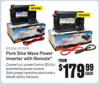 SuperCheap Auto Ridge Ryder Pure Sine Wave Power Inverter With Remote offer