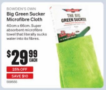 SuperCheap Auto Bowden's Own Big Green Sucker Microfibre Cloth offer