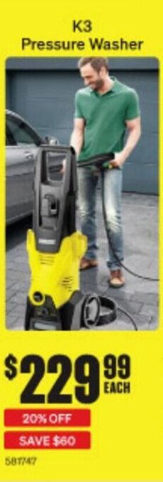 SuperCheap Auto K3 Pressure Washer offer