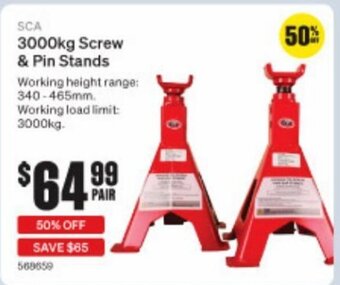 SuperCheap Auto SCA 3000kg  Screw & Pin Stands offer