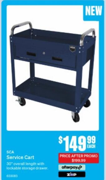 SuperCheap Auto SCA Service Cart offer