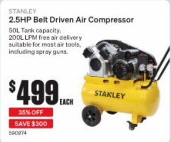 SuperCheap Auto Stanley 2.5HP Belt Driven Air Compressor offer