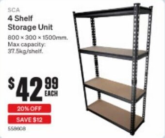 SuperCheap Auto SCA 4 Shelf Storage Unit offer