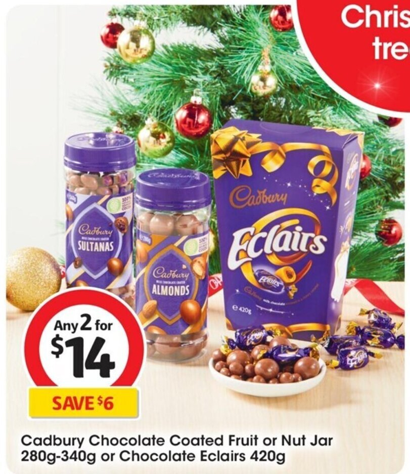 Cadbury Chocolate Coated Fruit Or Nut Jar offer at Coles