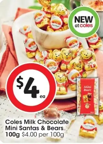 Coles Coles Milk Chocolate Mini Santas & Bears offer