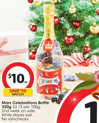 Coles Mars Celebrations Bottle 320g offer