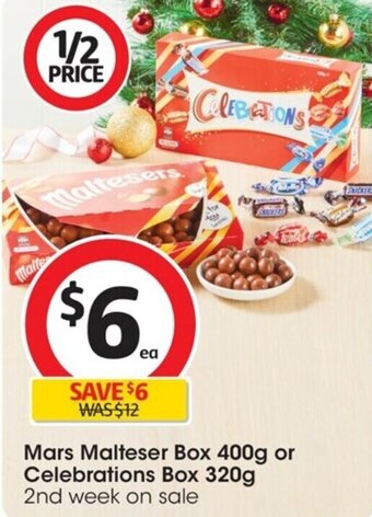 Coles Mars Maltesers Box 400g Or Celebrations Box 320g offer