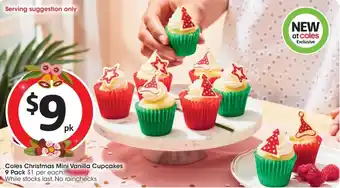 Coles Coles Christmas Mini Vanilla Cupcakes offer