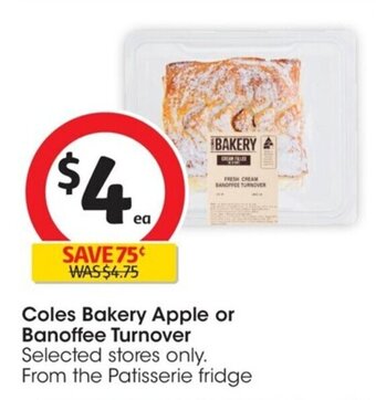 Coles Coles Bakery Apple Or Banoffee Turnover offer