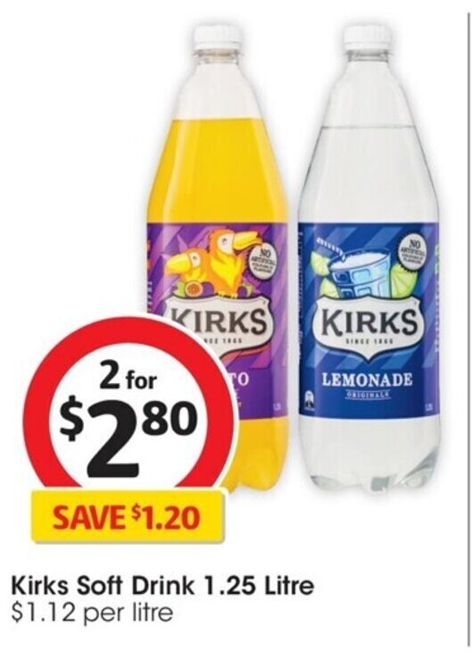Kirks Soft Drink offer at Coles