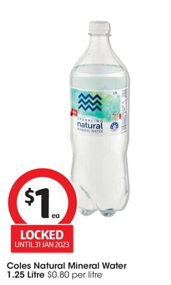 Coles Natural Mineral water offer at Coles