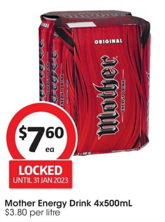 Mother Energy Drink offer at Coles