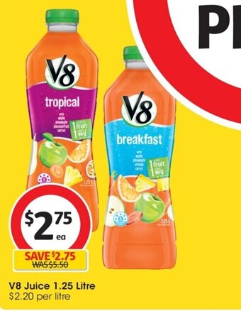 Coles V8 Juice 1.25 Litre offer