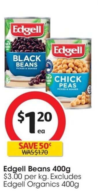 Coles Edgell Beans 400g offer