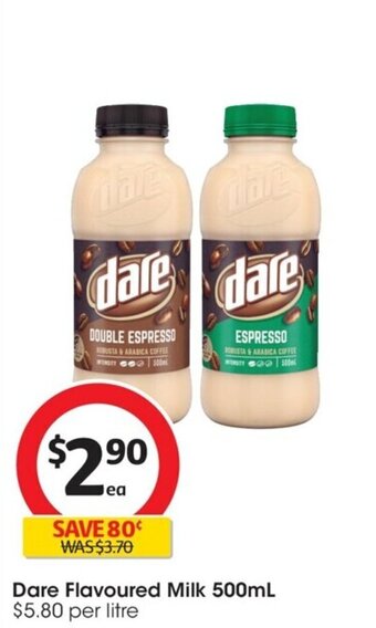 Coles Dare Flavoured Milk 500ml offer