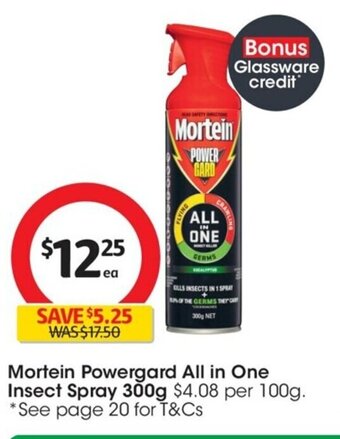 Coles Mortein Powergard All In One Insect Spray 300g offer