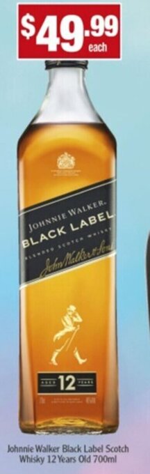 Liquor Stax Johnnie Walker Black Label Scotch Whisky 12 Years Old offer