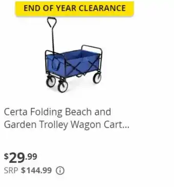 Certa Folding Beach And Garden Trolley Wagon Cart