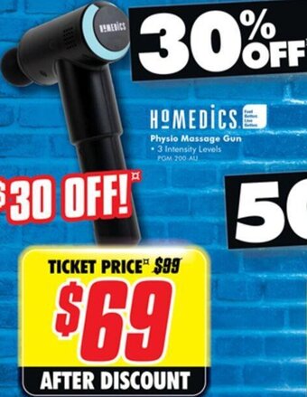 The Good Guys Homedics Physio Massage Gun offer