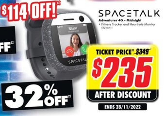 The Good Guys Spacetalk Adventurer 4G -Midnight offer