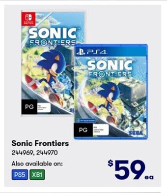 BIG W Sonic Frontiers offer