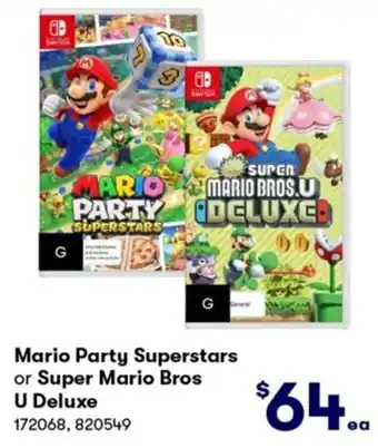 BIG W Mario Party Superstars Or Super Mario Bros U Deluxe offer