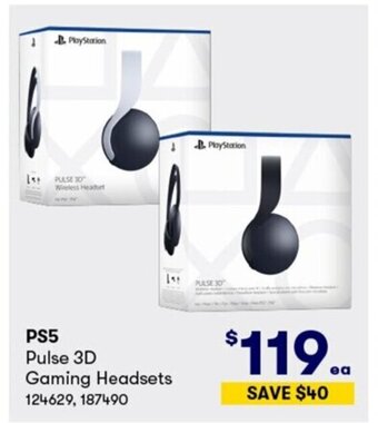 BIG W PS5 Pulse 3D Gaming Headsets offer
