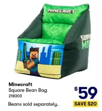 BIG W MNinecraft Square Ben Bag offer