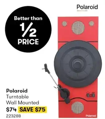 BIG W Polaroid Turntable Wall Mounted offer
