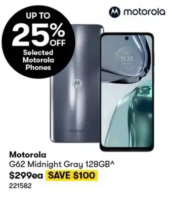 BIG W Motorola G62 Midnight Gray 128gb offer
