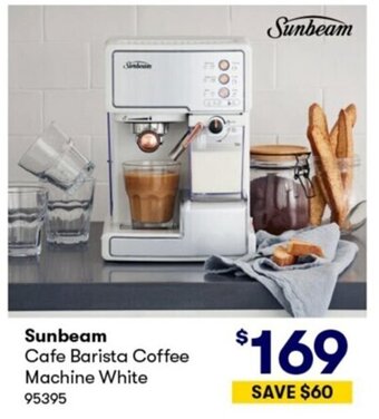 BIG W Sunbeam Cafe Barista Coffee Machine White offer