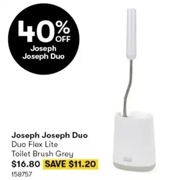 BIG W Joseph Joseph Duo - Duo Flex Lite Toilet Brush Grey offer
