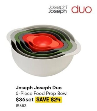 BIG W Joseph Joseph Duo 6 Piece Food Prep Bowl offer