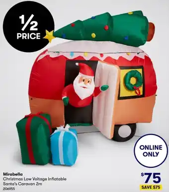 BIG W Mirabella Christmas Low Voltage Inflatable Santa's Caravan offer