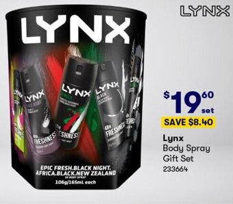 BIG W LYNX Body Spray Gift Set offer