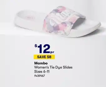 BIG W Mambo Women's Tie Dye Slides offer