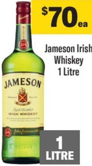 Liquorland Jameson Irish Whiskey 1 Litre offer