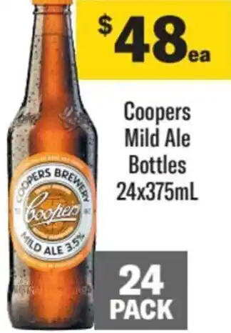 Liquorland Coopers Mild Ale Bottles 24x375ml offer